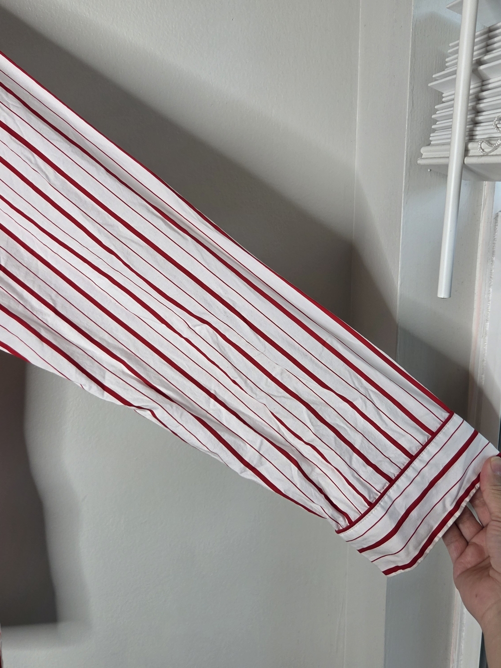 J Crew Peppermint Striped Cotton Poplin Pajama Pant Set - Picture 5 of 13